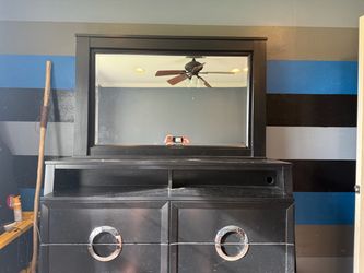 Mirror dresser with TV mount