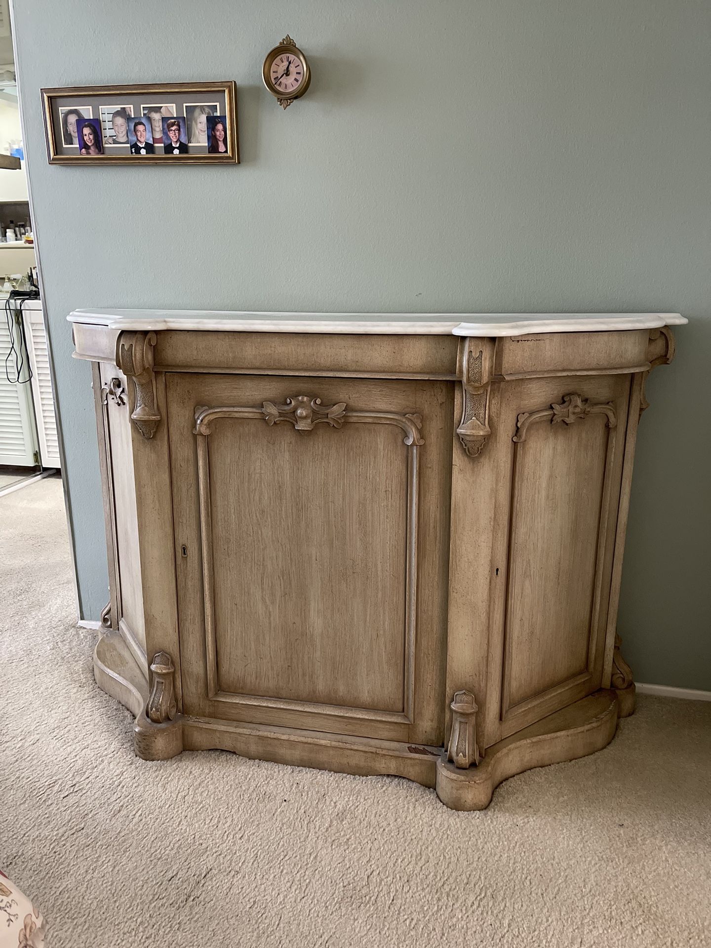 Marble Top Antique Cabinet