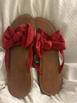 Size 91/2 Red Sandals Worn Once