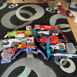 Huge Nerf And Xshot Foam Dart Gun Lot With Bullets