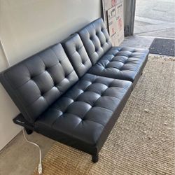 Faux Leather Futon 