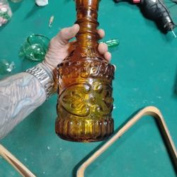 Amber Antique Handblown Decanter