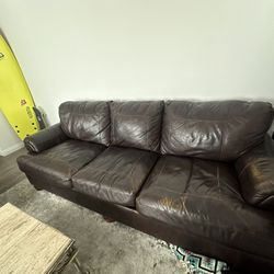 Two Leather Comfy Couches 