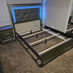 Brand New 4 Pcs Bedroom Set Queen Includes Bed, 1 Night Stand, Dresser & Mirror $699 Add Chest $249 