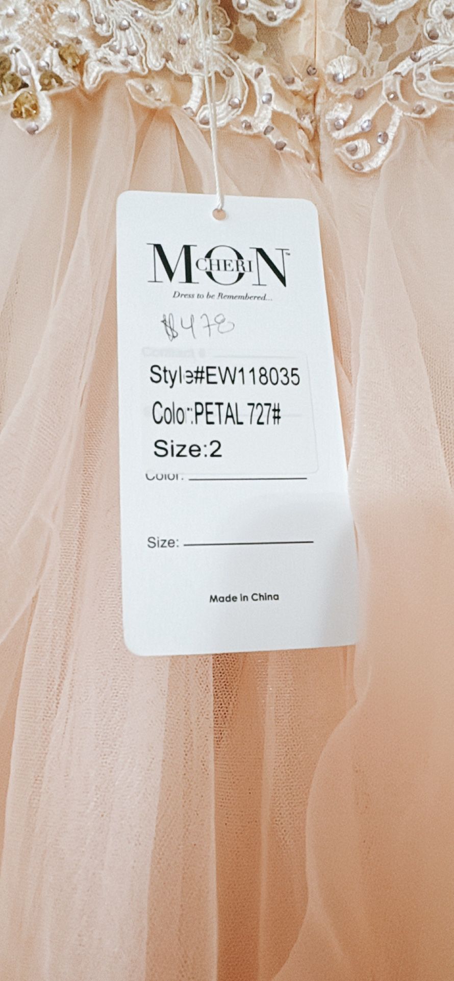 Designer Dress By Cheri Mon