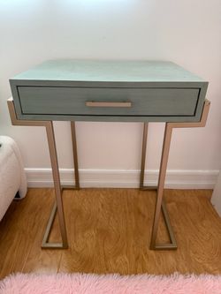Wooden bedside table