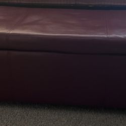 Beautiful Red Ottoman With Storage  