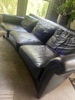 Leather couch and chair