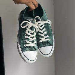 Green Velvet Converse