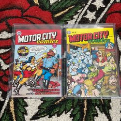 R. Crumb Motor City Comics #1 & #2 Set (1970s Printings) Rip Off Press