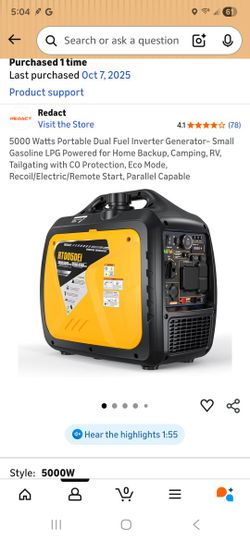 5000 Watt Generator