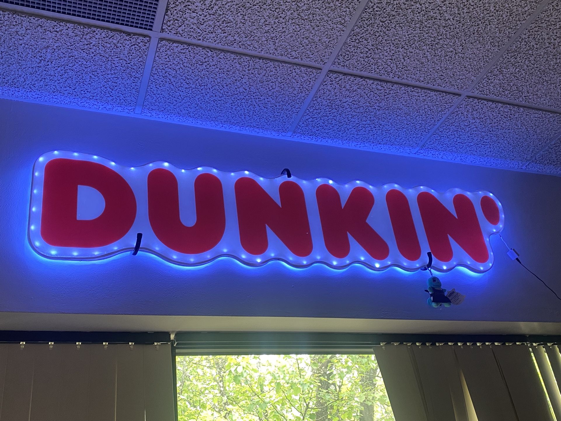 Dunkin Donuts Sign With Added Backlit Feature
