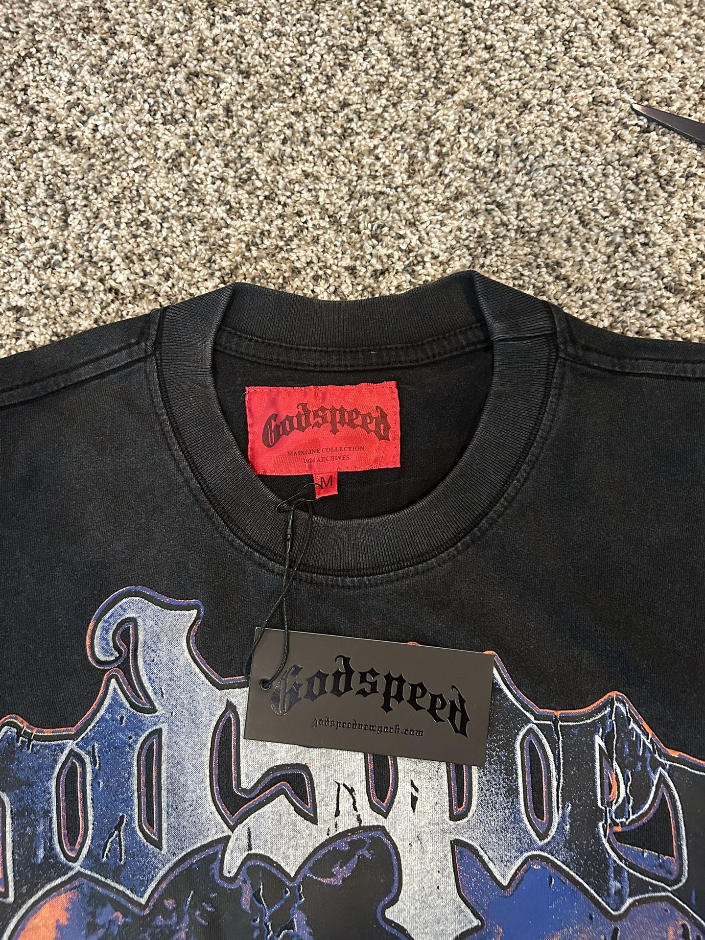 New Godspeed (V.O.D 2024 )Vintage Streetwear Graphic T Shirt Men