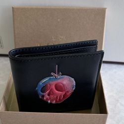 COACH X DISNEY BLACK/MULTI POISON APPLE BIFOLD WALLET 32634 GIFT BOX