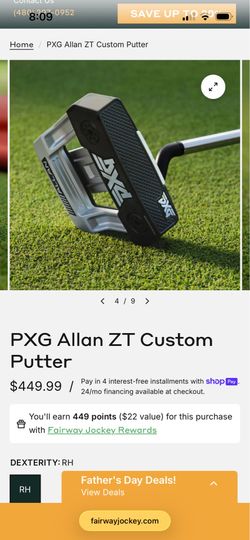 Golf Putter PXG Allan ZT custom (right handed)