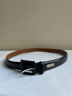 Lauren Ralph Lauren Black leather belt crocodile Style 