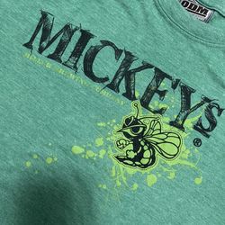 Vintage Mickeys Malt Bee Beer Tee Shirt 80’s 90’s Coors Med Large Miller