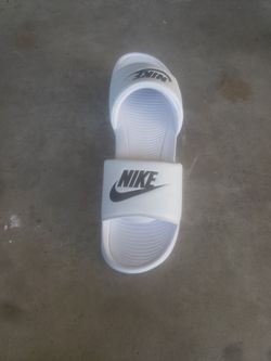 White Nike Slides Size 10
