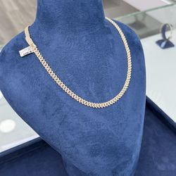 Chain Diamonds Real 1ok Gold 22 Inch 