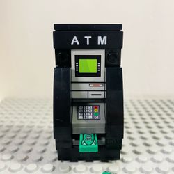 ATM Cash Machine Bank Building Block Set with Money LEGO Compatible