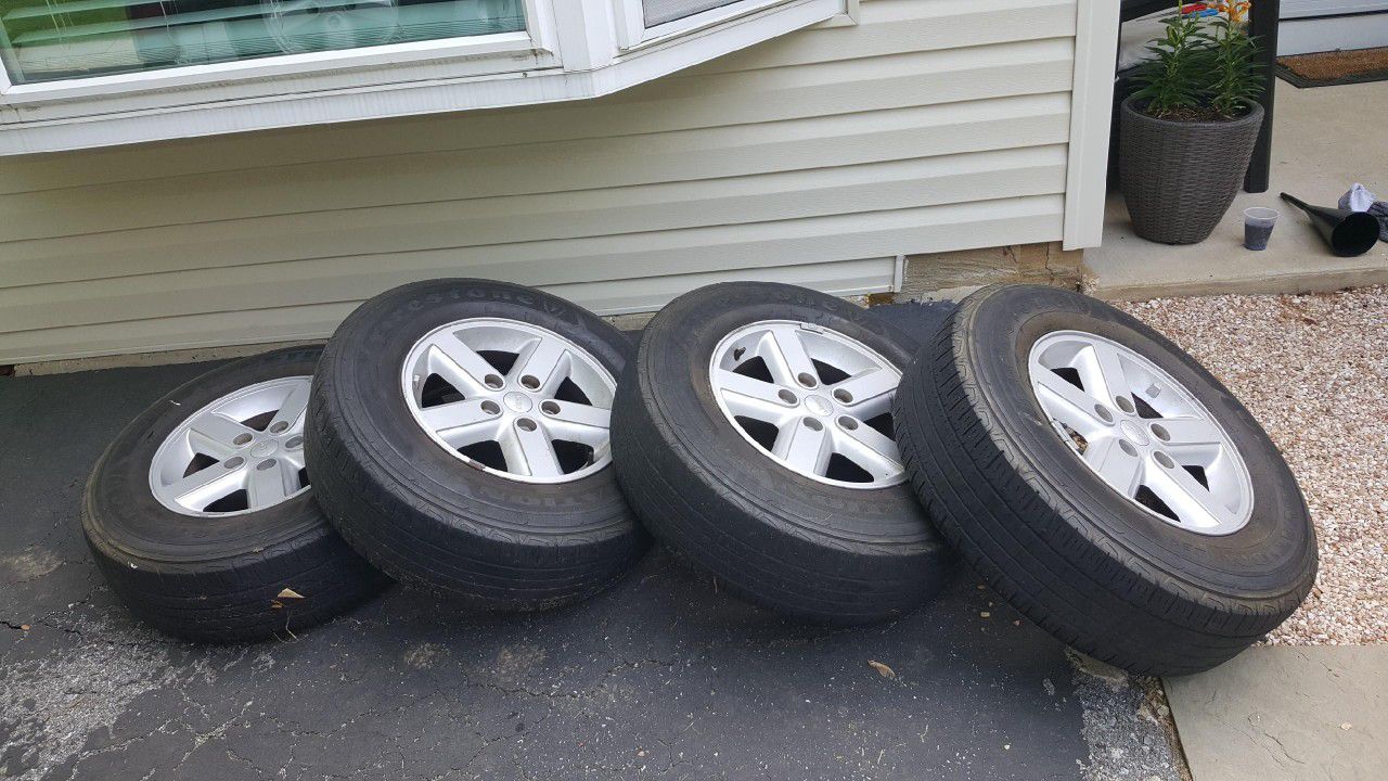 5 JK Wrangler wheels and tires