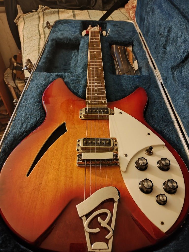 1970s-1980s Aria Pro Rickenbacker 330 Lawsuit With Case