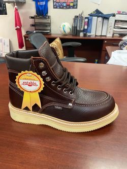 Zaoatos de piel para trabajar marca Establo