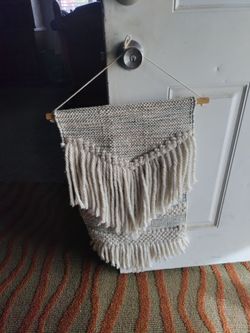 Macrame Woven Wall Hanging with Fringe - PICK ⛏️ UP ONLY