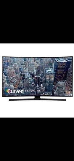 Large Curved TV with Wall Mount Bracket