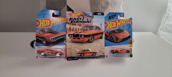 Hot Wheels Fast And Furious Bundle, Alfa Romeo , 1971 Plymouth, Lamborghini , Orange