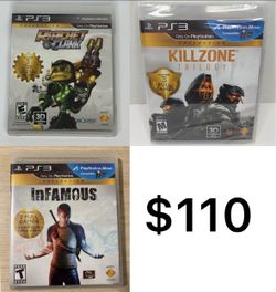 Ratchet & Clank Collection, Infamous Collection, KillZone Trilogy for Playstation 3
