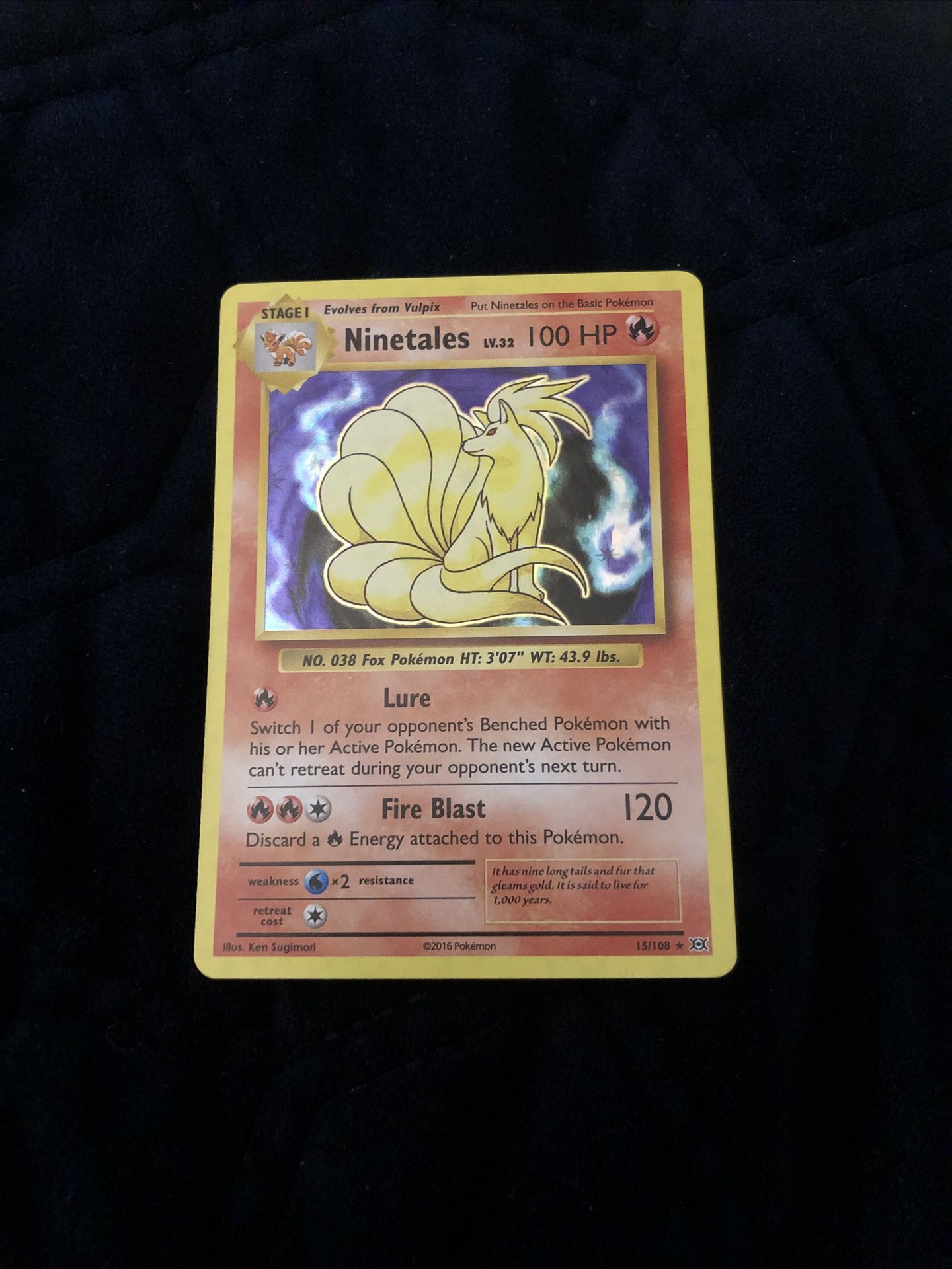 Pokémon TCG Ninetales XY Evolutions 15/108 Holo Rare
