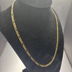 14k Solid Gold Figaro Chain