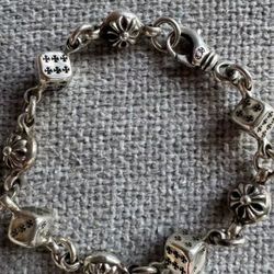 Single ball cross fashion bracelet unisex black