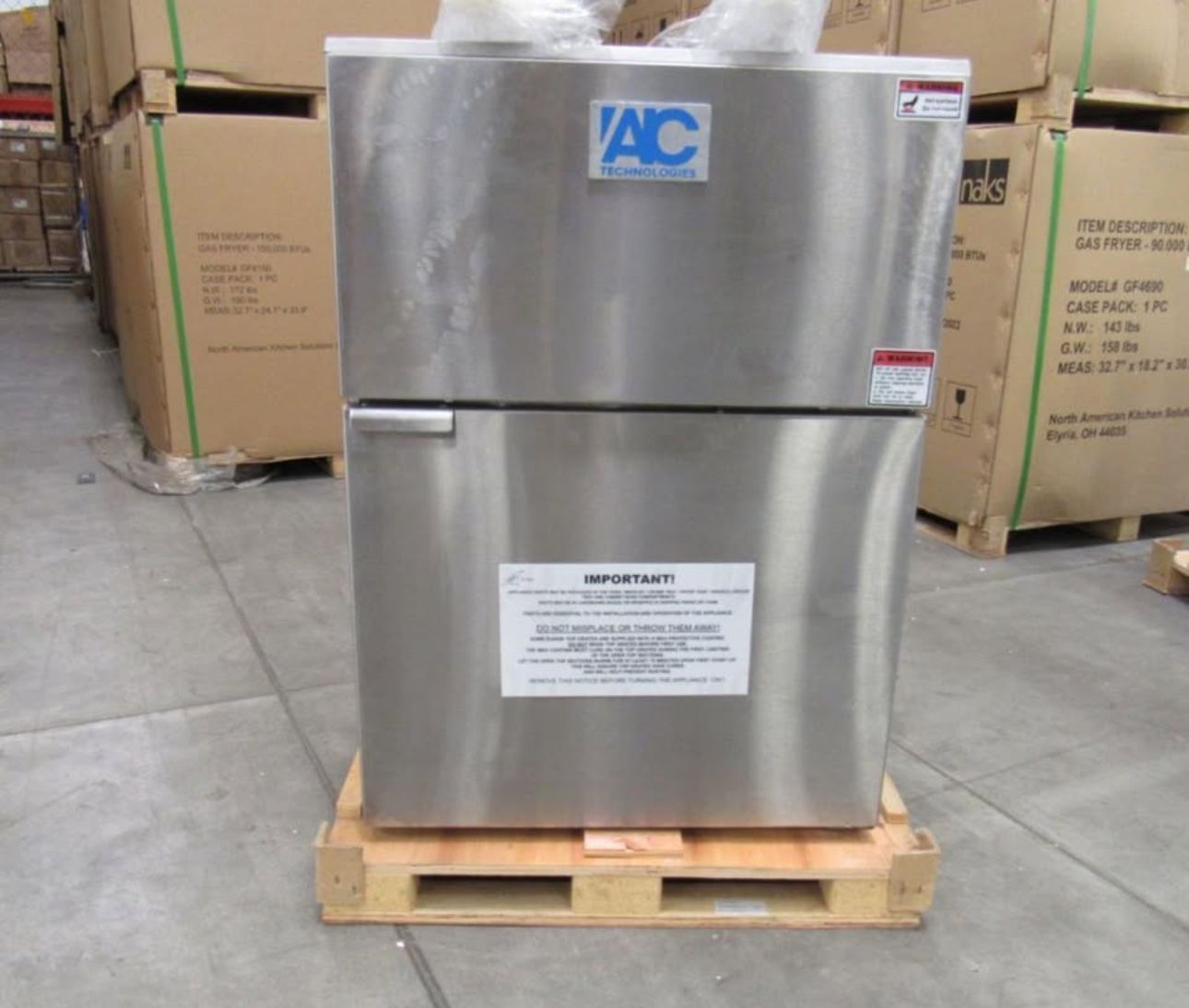 NAKS Gas Fryer 150,000 BTU, Model GF4150, 32.7" x 24.1" x 33.9" -RESTAURANT EQUIPMENT