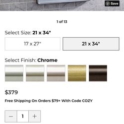 Pottery Barn Vintage Rounded Rectangular Recessed Medicine Cabinet