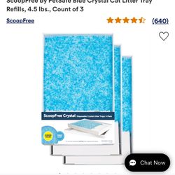 Scoop Free By Pet Safe Blue Crystal Cat Litter Trays x6