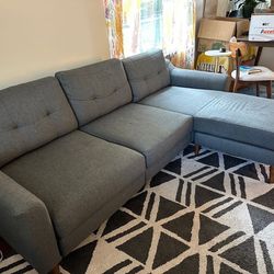 Burrow 3 seat Couch + Chaise Lounge