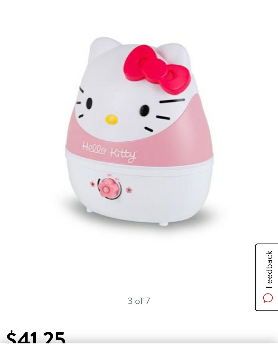 Crane Adorable 1 Gallon Ultrasonic Cool Mist Humidifier with 24 Hour Run Time - Hello Kitty - EE-4109