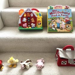 Baby Old McDonald Farm Animals, Sound Toy & Board Book ($25 For All)