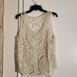 Lace Tank Top Sz M