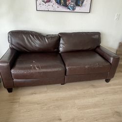 Brown couch. FREE!  Pick Up Only! 