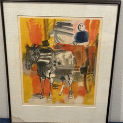 PAUL GUIRAMAND (1(contact info removed)) "Grey Donkey" Pencil-signed Artist's Proof Lithograph