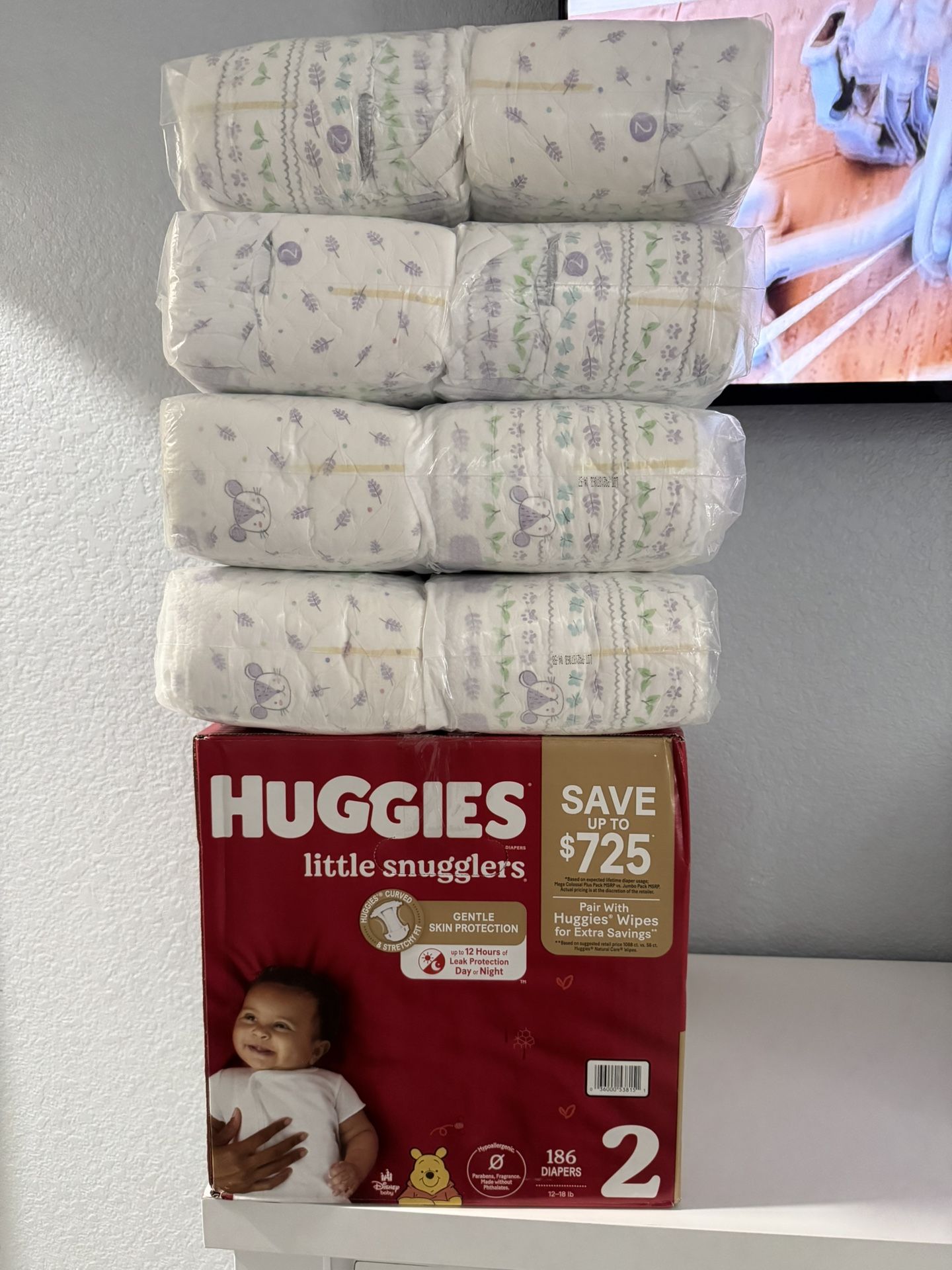 Huggies And Kirkland Diapers Size 2