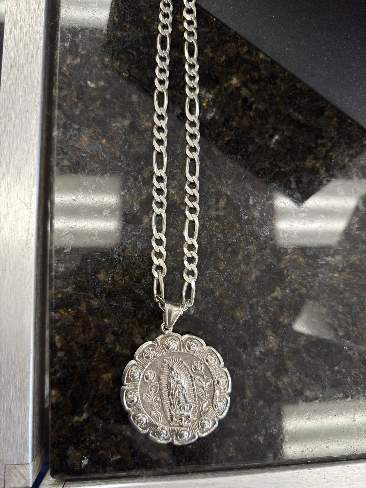 Double Sided Pendant And Chain