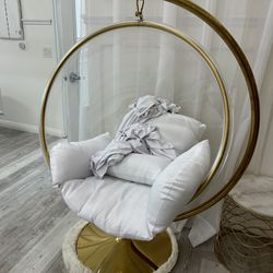 Gold hanging Egg Chair