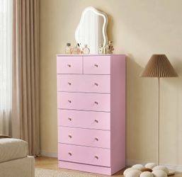 Pink 7 Drawer Chest