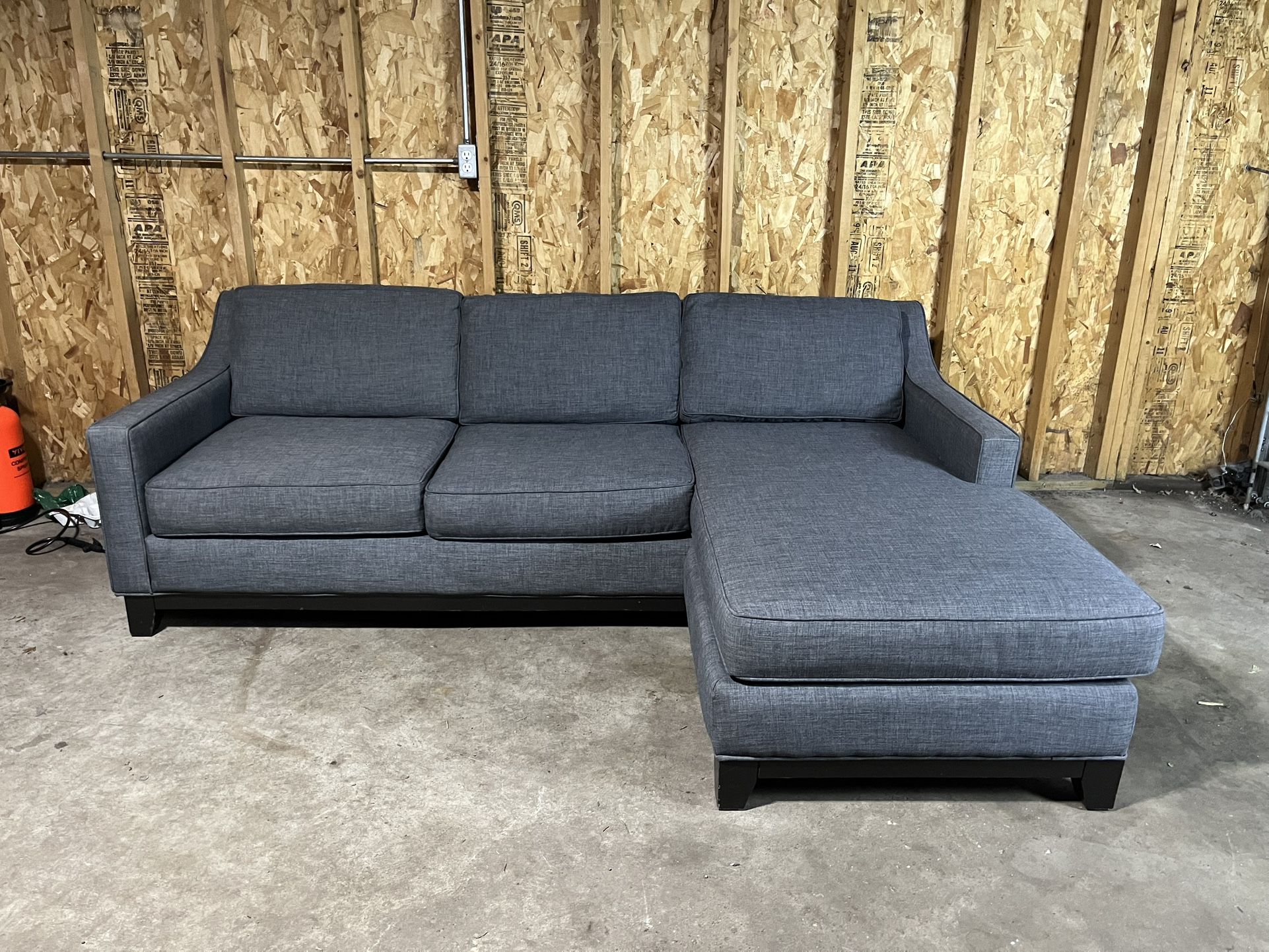 FREE DELIVERY - Modern Gray Sectional w/ Reversible Chaise