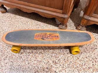 Vintage 1970s Wooden Flexible Flyer Skateboard – California Cruiser