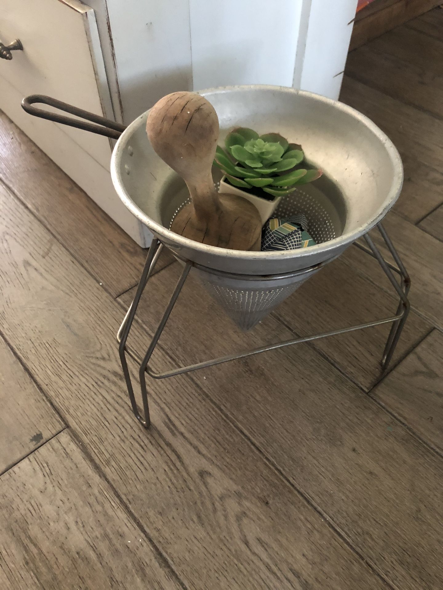 Vintage Food Strainer And Pestle